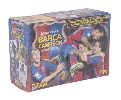2004-05 Panini Megacracks Barca Campeon Unopened Box (36 Packs) - Possible Lionel Messi Rookie Cards!